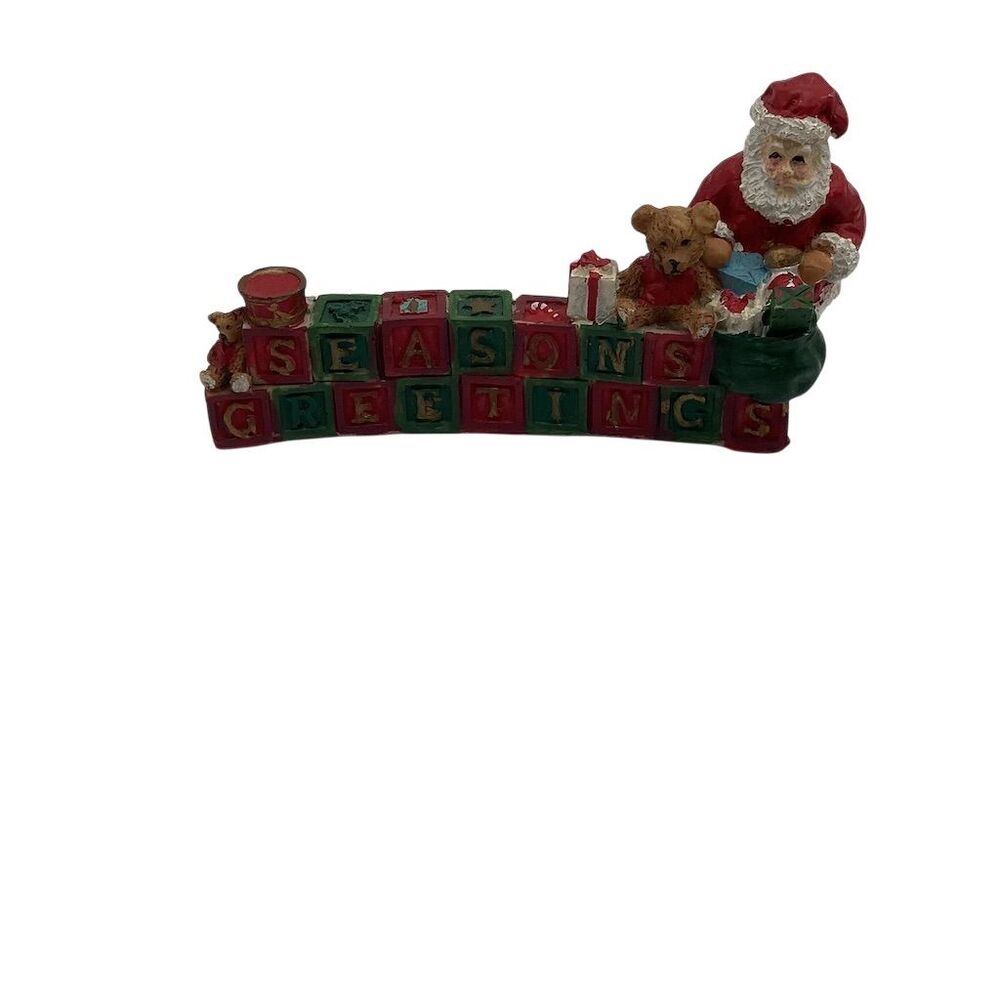 Vintage Santa Claus "Seasons Greetings" Christmas Figurine‎
